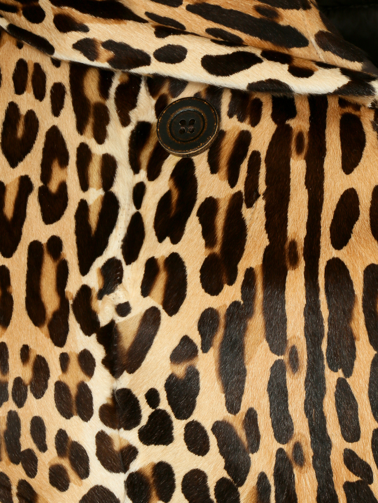 Пальто на пуговицах с капюшоном и животным узором Fontanelli  –  Деталь  – Цвет:  Коричневый
