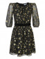 Платье-мини из шелка с узором Max&Co  –  Общий вид