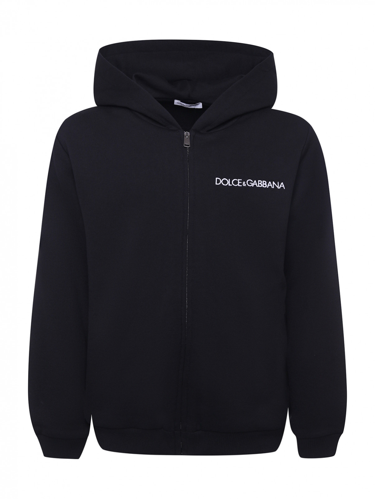 Толстовка с вышивитым логотипом Dolce & Gabbana  –  Общий вид  – Цвет:  Черный