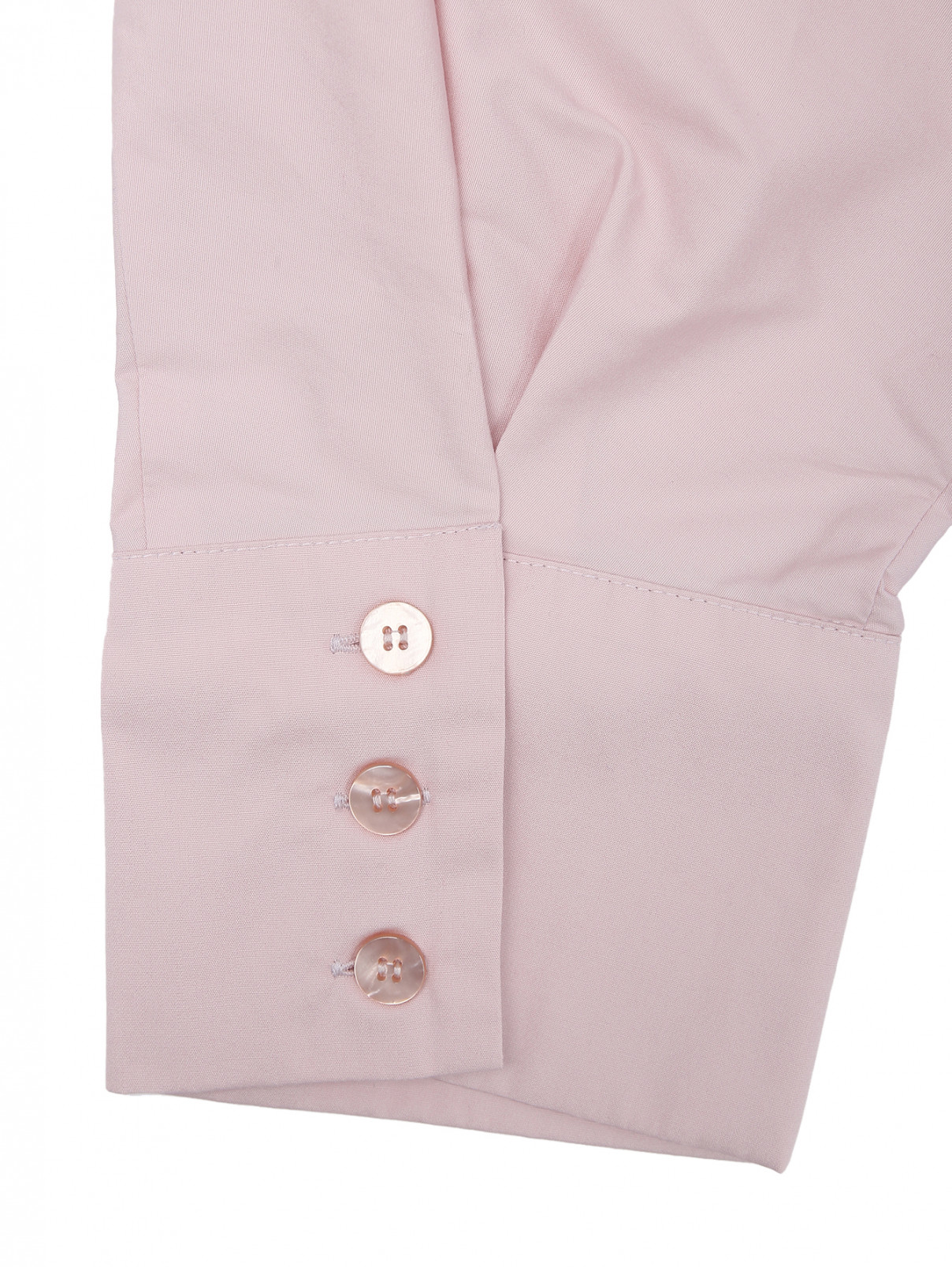 Рубашка из хлопка с карманами Marina Rinaldi  –  Деталь1  – Цвет:  Розовый