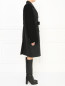 Двубортное пальто из шерсти с поясом Maison Margiela  –  МодельВерхНиз2