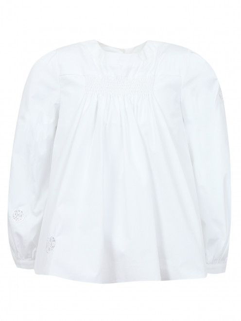 Блуза из хлопка с эффектом плиссе Baby Dior - Общий вид