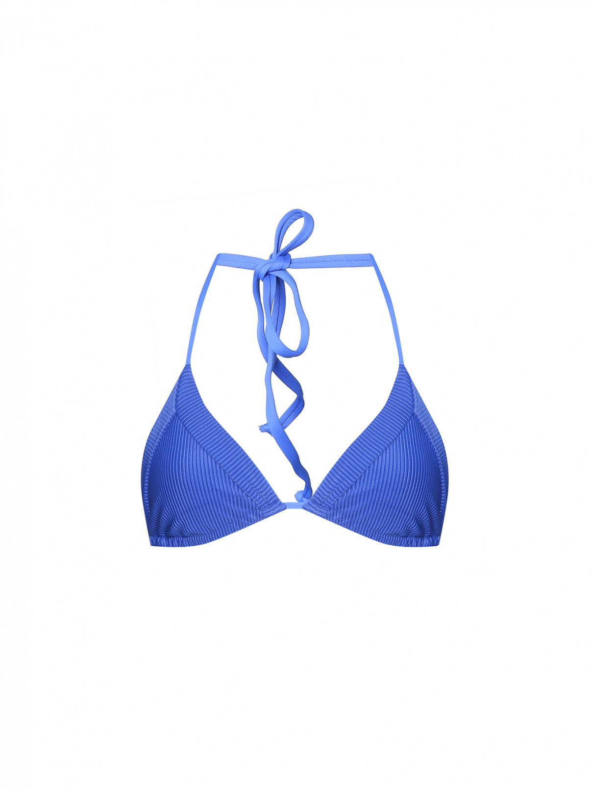 Купальник верх однотонный Frankies Bikinis  –  Общий вид  – Цвет:  Синий