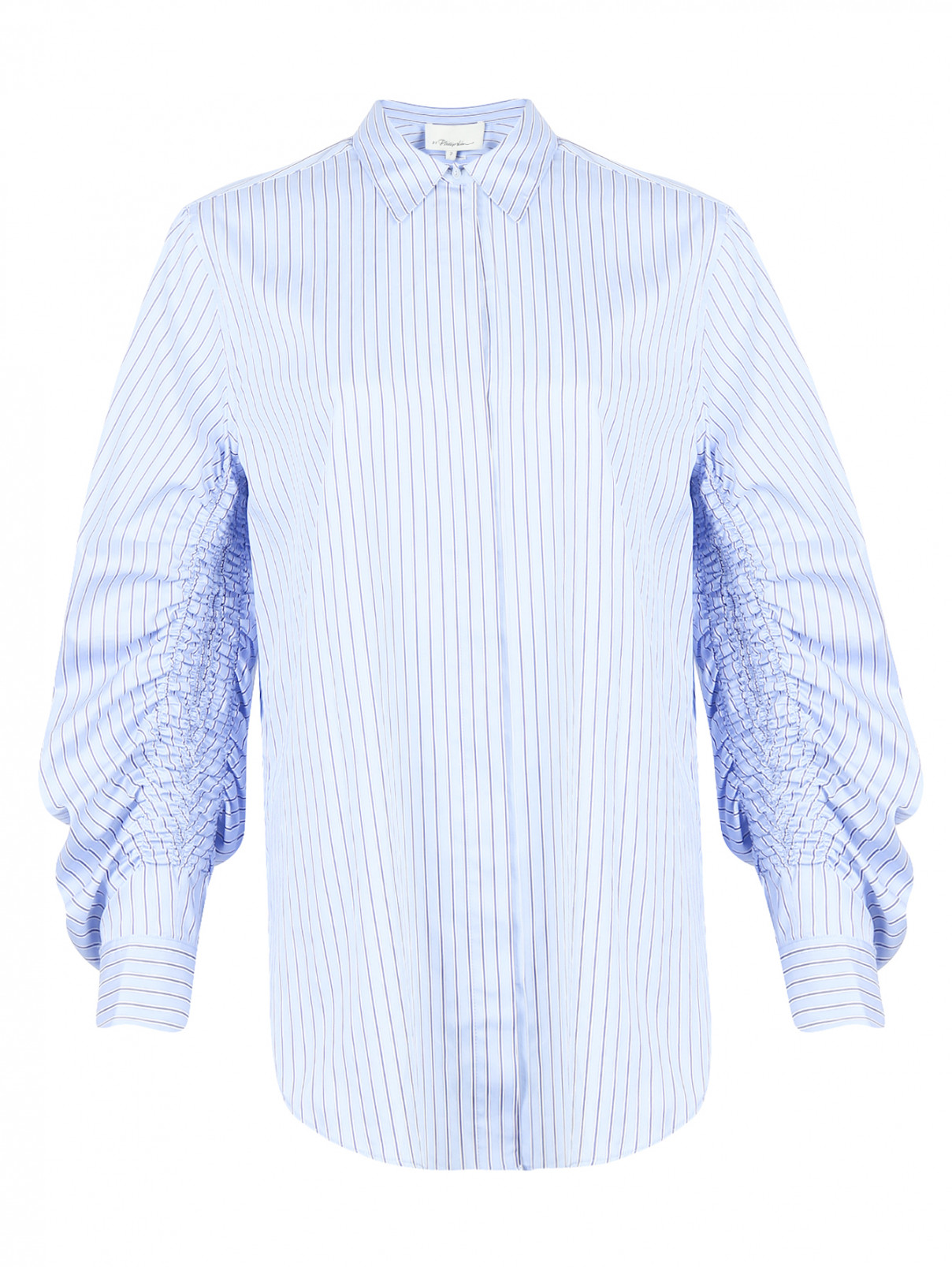 Рубашка свободного кроя с узором "полоска" 3.1 Phillip Lim  –  Общий вид  – Цвет:  Узор