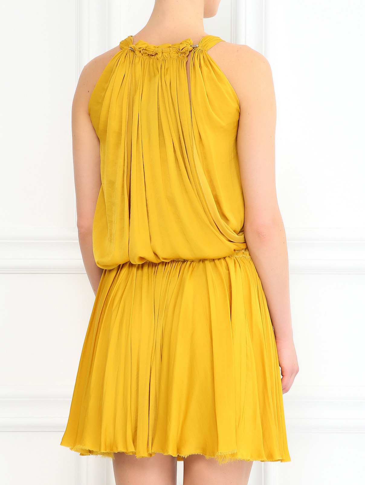 Платье-мини с плиссировкой Lanvin  –  Модель Верх-Низ1  – Цвет:  Желтый