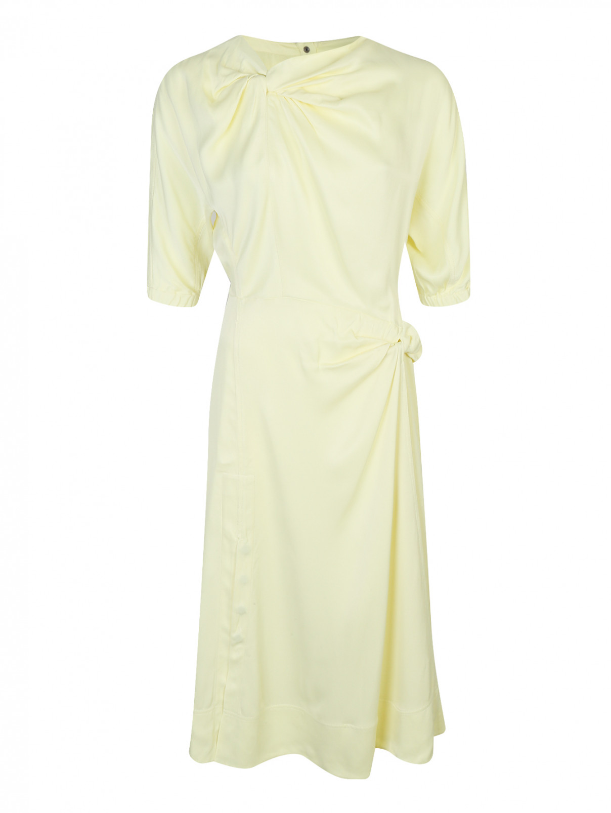 Платье-миди с драпировкой 3.1 Phillip Lim  –  Общий вид  – Цвет:  Желтый