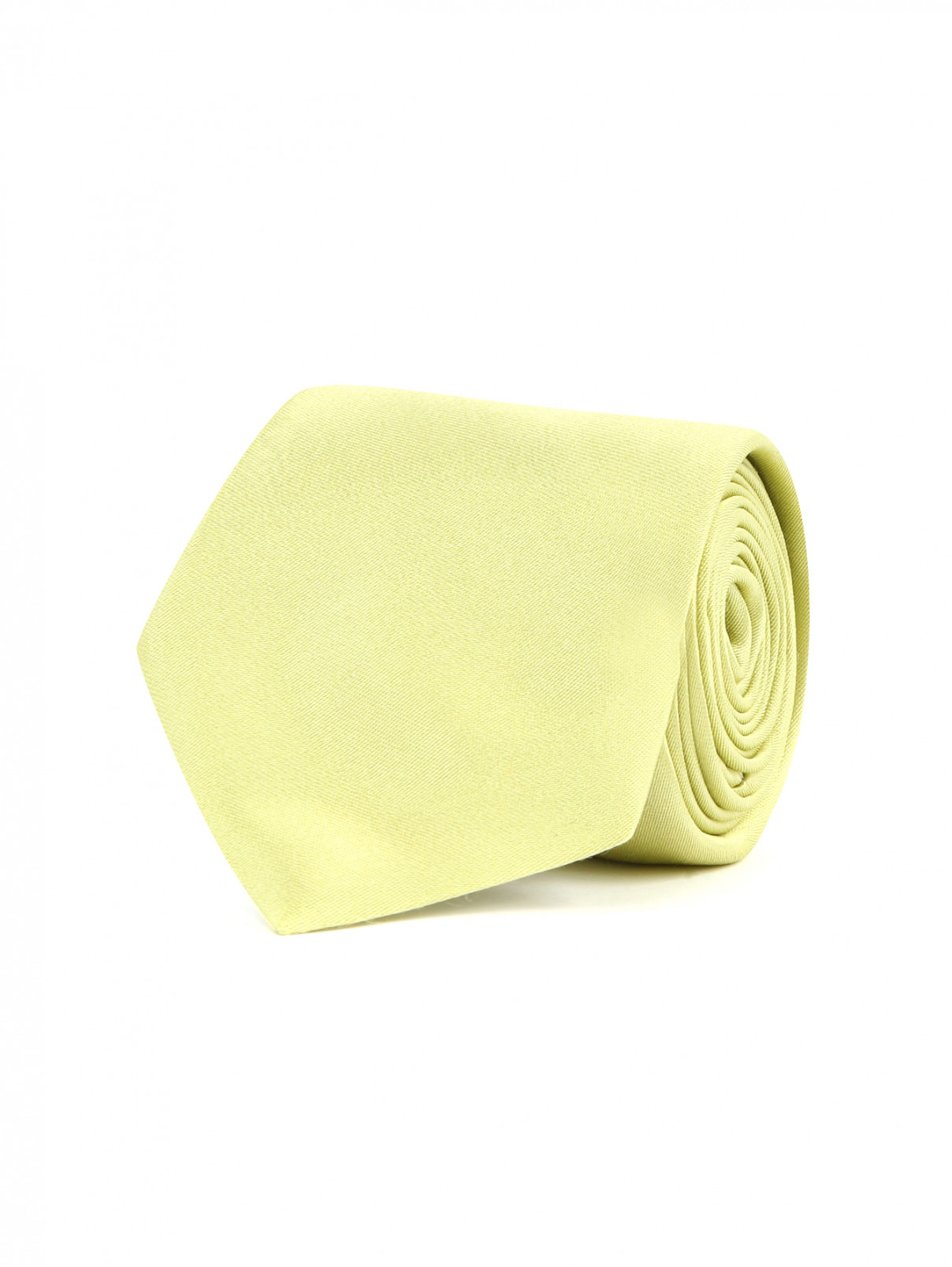 Галстук из шелка Armani Collezioni  –  Общий вид  – Цвет:  Зеленый