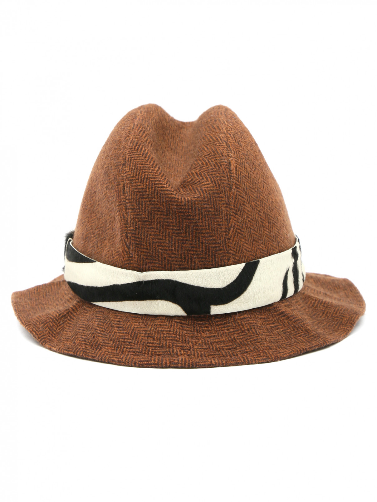 Шляпа из смешанной шерсти Etro  –  Общий вид  – Цвет:  Узор