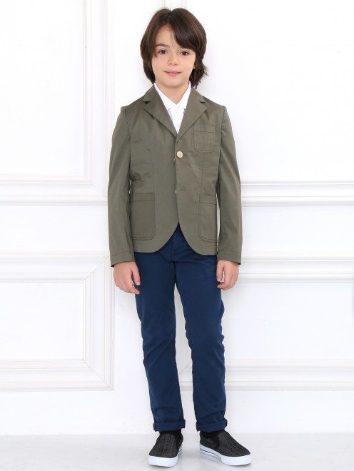 Пиджак из хлопка с накладными карманами I Pinco Pallino - Модель Общий вид