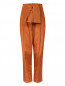 Свободные укороченные брюки из хлопка и шелка с декоративным бантом Emporio Armani  –  Общий вид