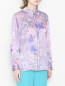 Блуза из шелка с цветочным узором Luisa Spagnoli  –  МодельВерхНиз
