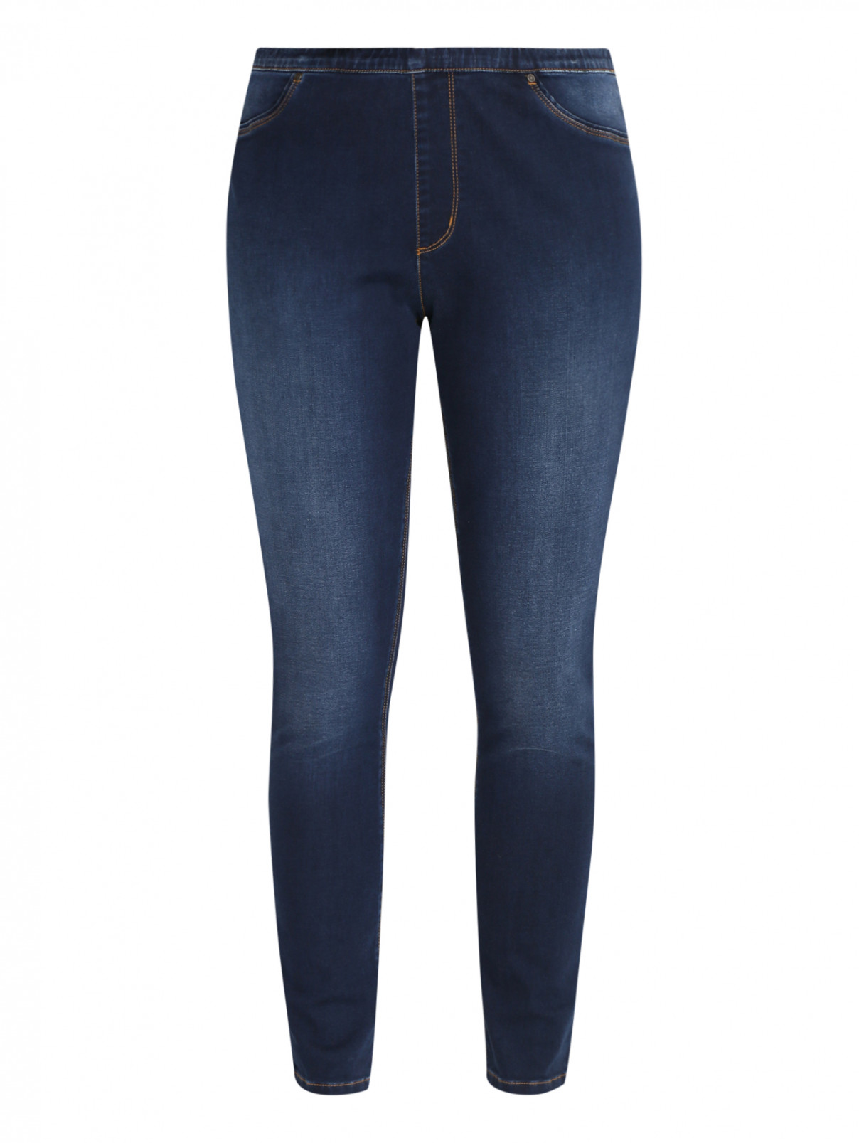 Узкие джинсы из эластичного денима Marina Sport  –  Общий вид  – Цвет:  Синий