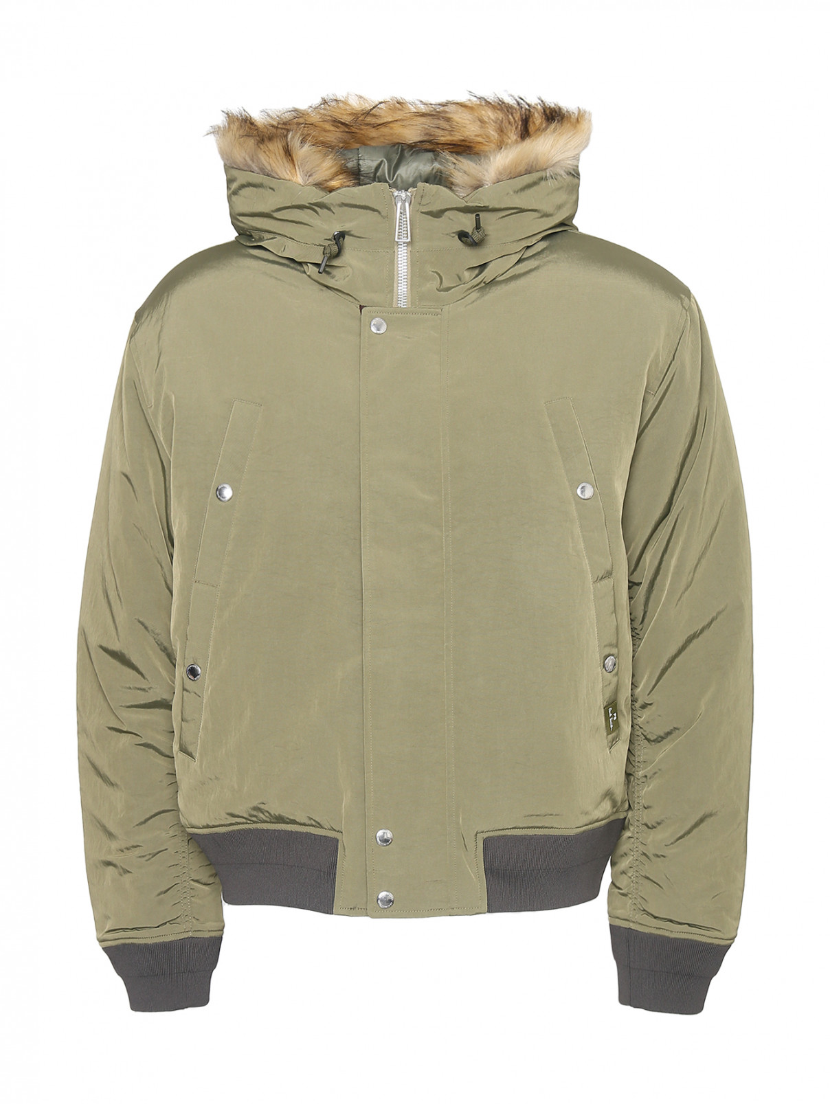Куртка на молнии с капюшоном Paul Smith  –  Общий вид  – Цвет:  Зеленый