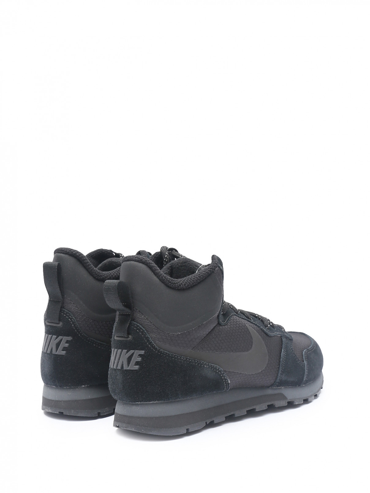 Комбинированные ботинки на шнурках Nike  –  Обтравка2  – Цвет:  Черный