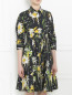Платье-миди из хлопка с цветочным узором Jean Paul Gaultier  –  Модель Верх-Низ