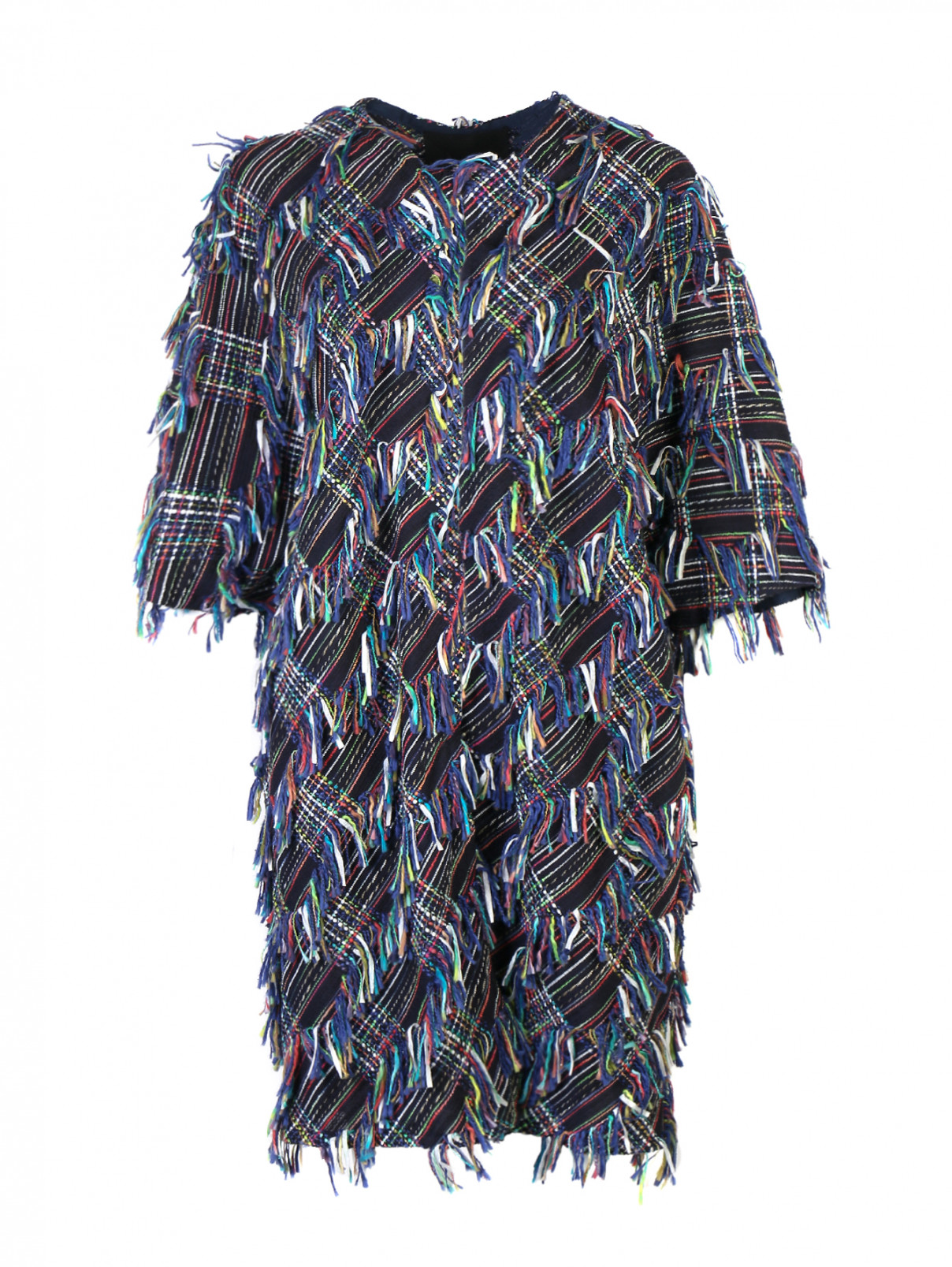 Легкое пальто из хлопка , с узором полоска Marina Rinaldi  –  Общий вид  – Цвет:  Мультиколор
