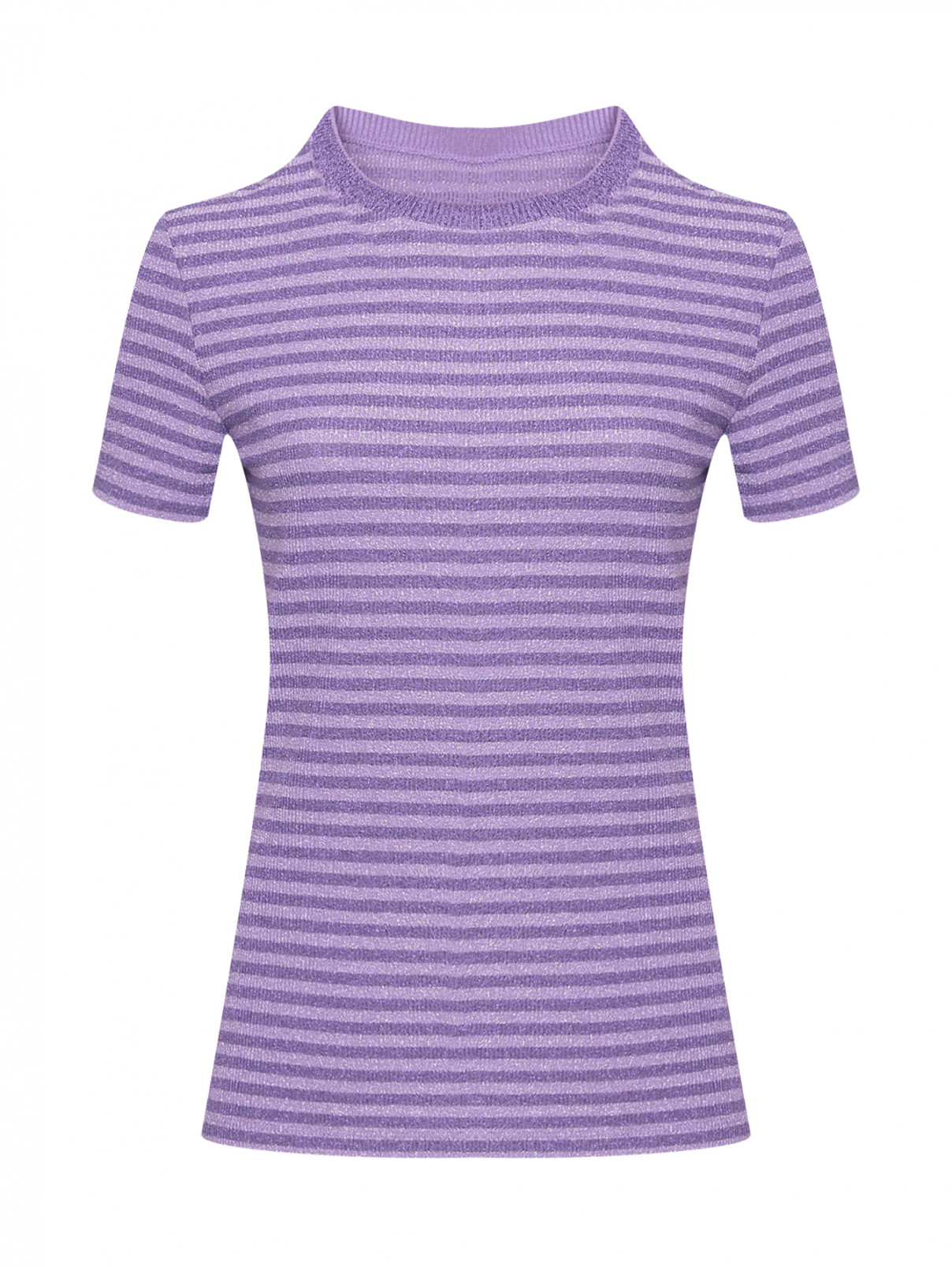 Трикотажная футболка с короткими рукавами Max&Co  –  Общий вид  – Цвет:  Фиолетовый