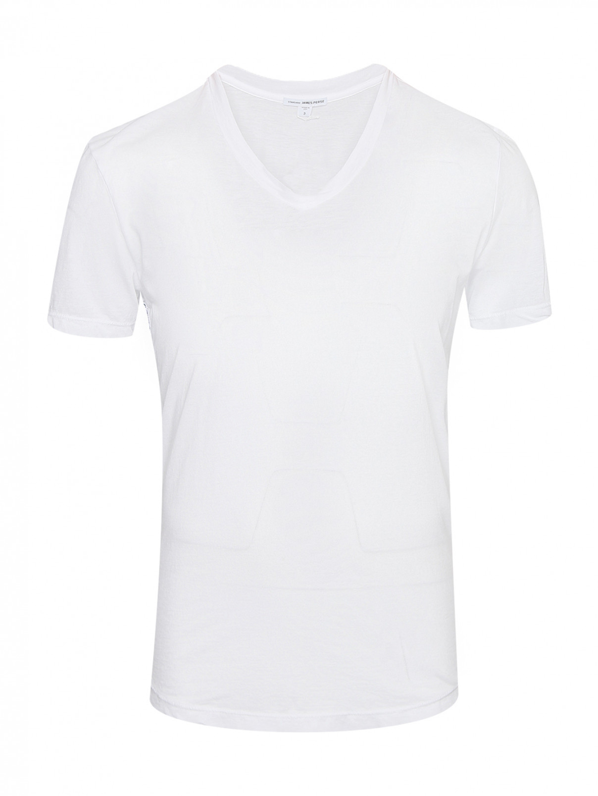 Базовая футболка из хлопка James Perse  –  Общий вид  – Цвет:  Белый