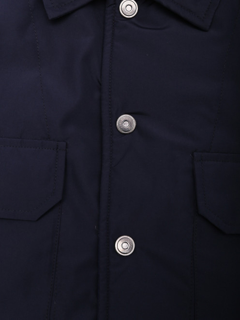 Комбинированная куртка с карманами - Деталь