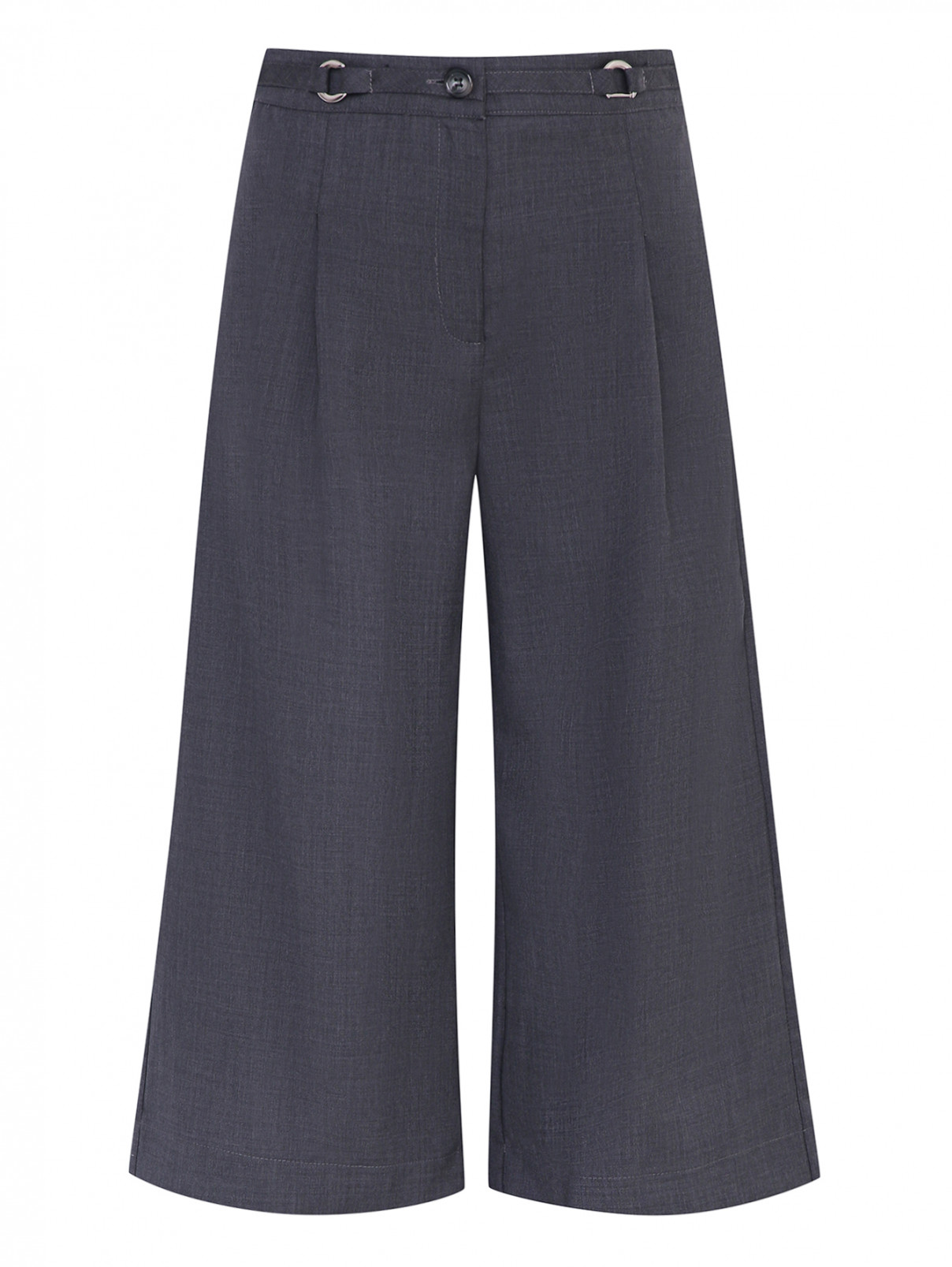 Шерстяные широкие брюки Aletta Couture  –  Общий вид  – Цвет:  Серый