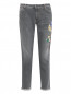Укороченные джинсы с аппликацией Sportmax Code  –  Общий вид