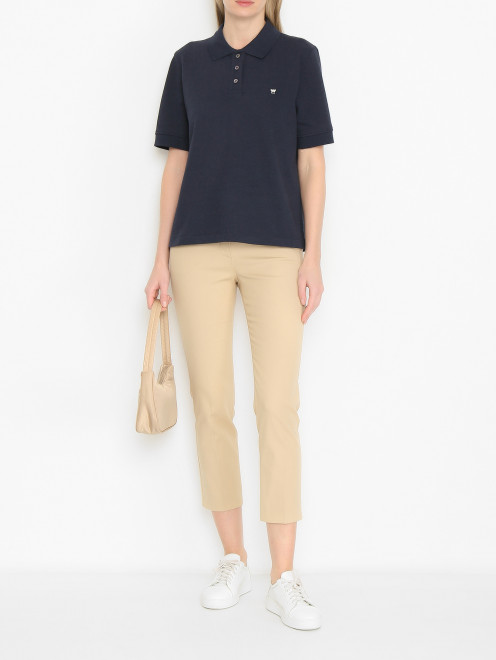 Поло из хлопка с короткими рукавами  Weekend Max Mara - МодельОбщийВид