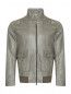 Куртка из кожи с накладными карманами Messagerie  –  Общий вид