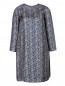 Платье-мини из шелка свободного кроя с узором Max Mara  –  Общий вид