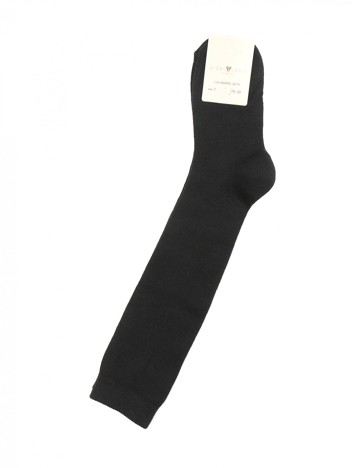 Носки из кашемира и шелка Story Loris  –  Общий вид  – Цвет:  Черный
