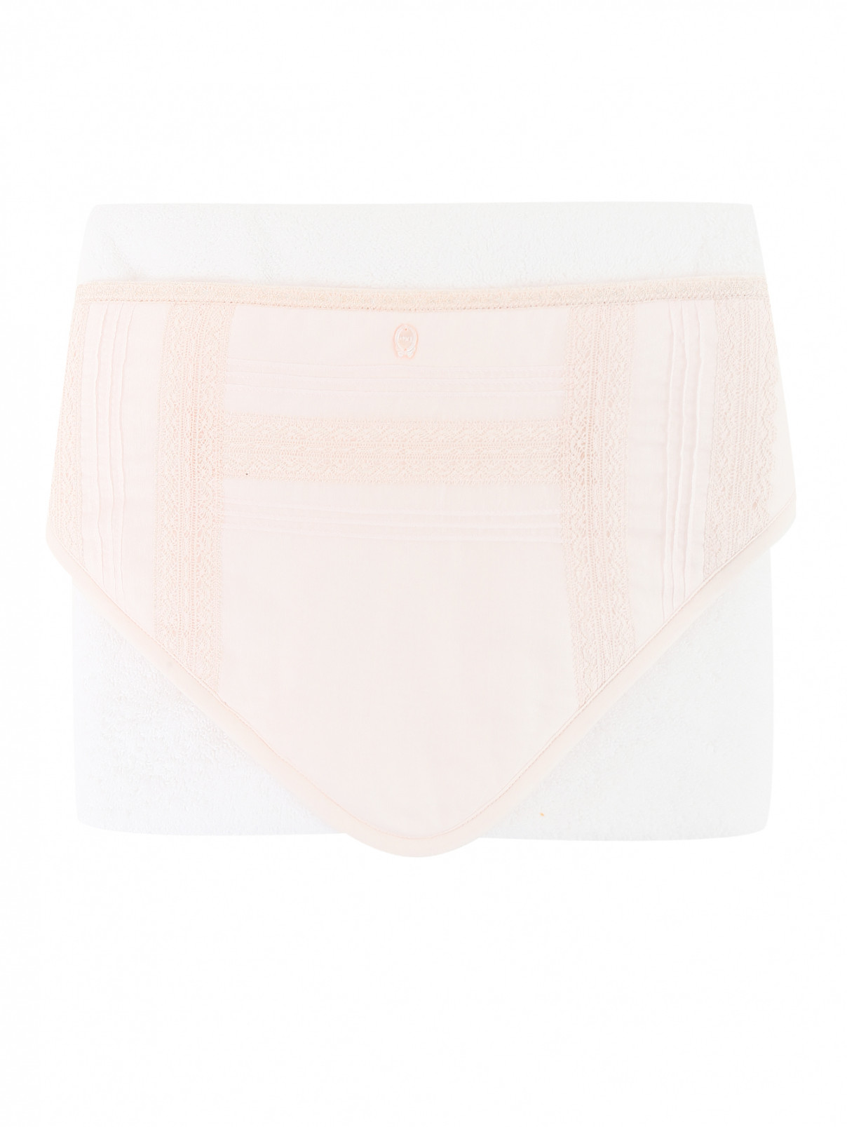 Махровое полотенце с хлопковым уголком Baby Dior  –  Общий вид  – Цвет:  Белый