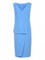 Платье с драпировкой и V-вырезом с рукавами в комплекте Marina Rinaldi  –  Общий вид