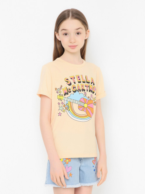 Футболка c короткими рукавами Stella McCartney kids - МодельВерхНиз