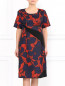 Платье из смешанной шерсти с узором Jil Sander  –  Модель Верх-Низ