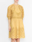 Платье-мини из смешанного хлопка с вышивкой Alberta Ferretti  –  МодельВерхНиз