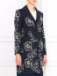 Пальто из шерсти с боковыми карманами с аппликацией из бусин Moschino  –  Модель Верх-Низ