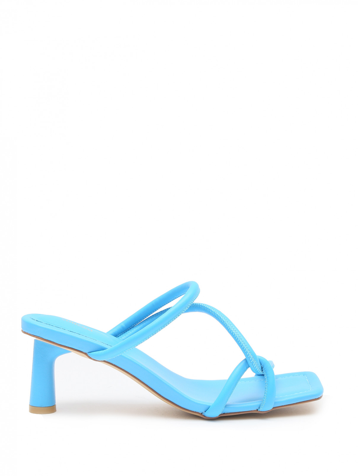 Босоножки из кожи на среднем каблуке Suncoo  –  Обтравка2  – Цвет:  Синий
