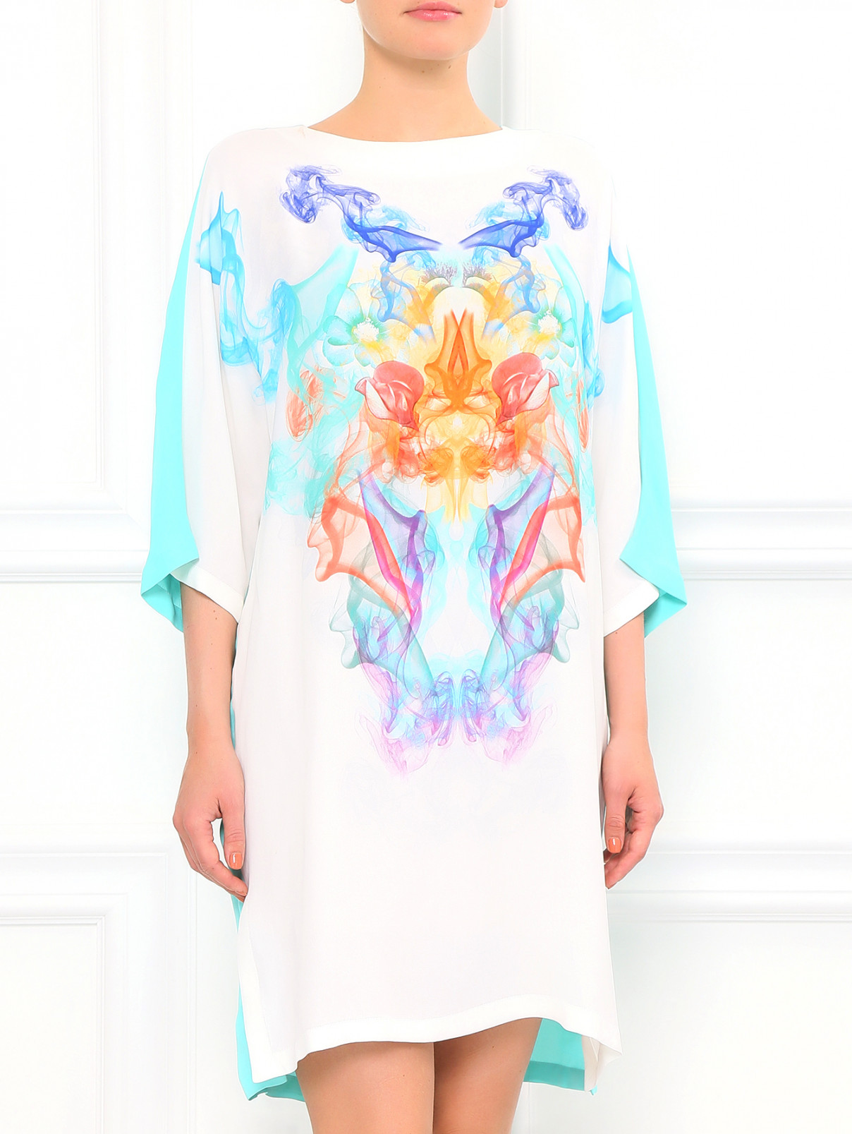 Платье свободного кроя с принтом Kira Plastinina  –  Модель Верх-Низ  – Цвет:  Синий