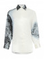 Блуза из шелка свободного кроя с узором Ermanno Scervino  –  Общий вид