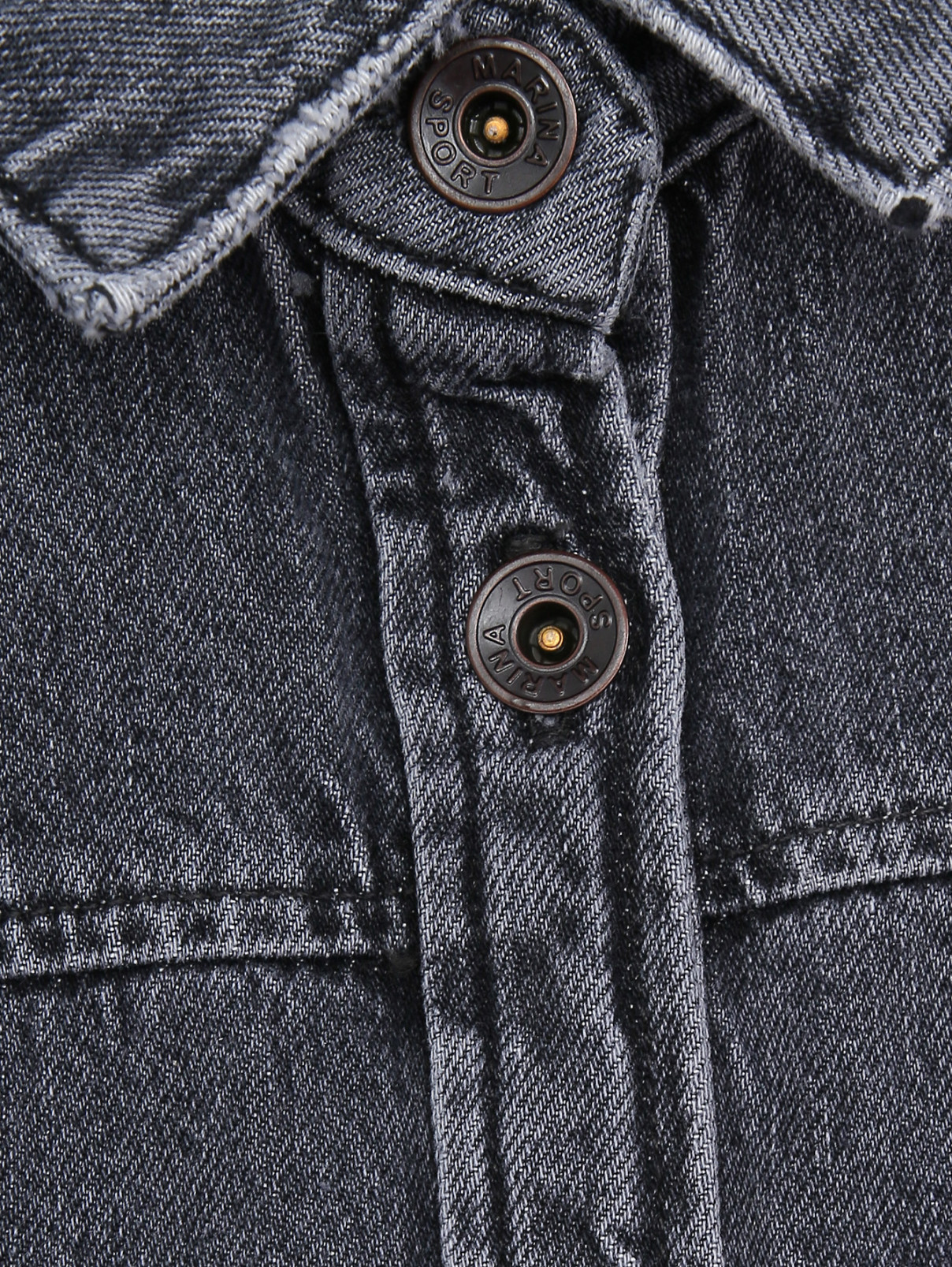 Куртка из денима с бахромой Marina Rinaldi  –  Деталь  – Цвет:  Серый