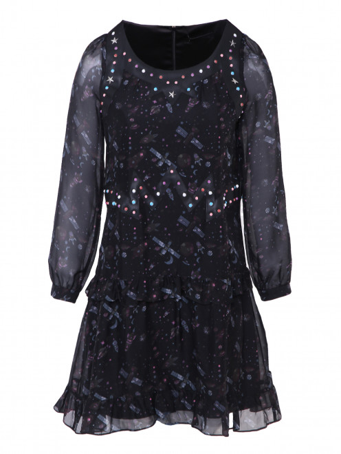 Платье с узором и металлическим декором Frankie Morello - Общий вид