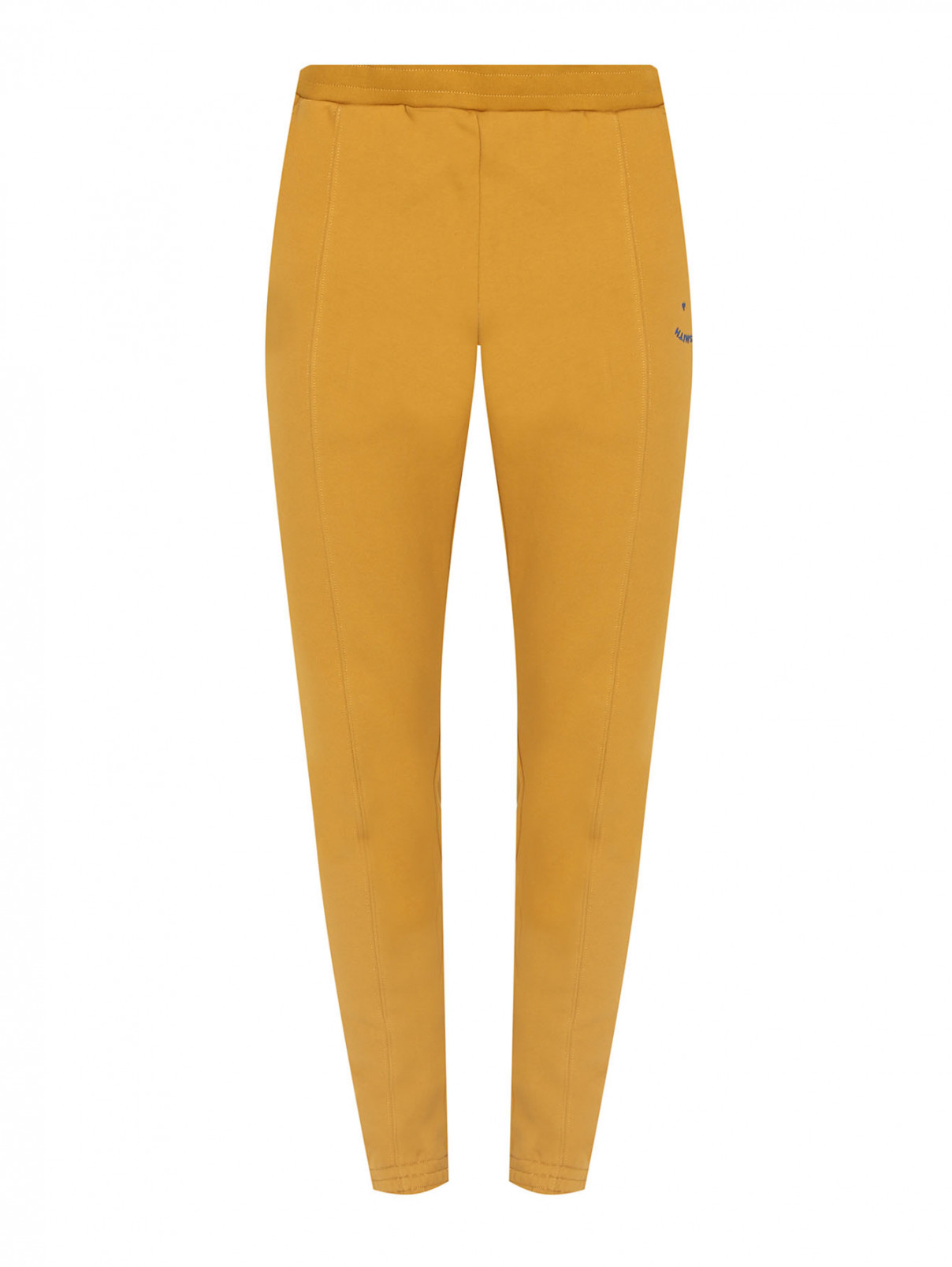Однотонные брюки из хлопка на резинке Paul Smith  –  Общий вид  – Цвет:  Желтый