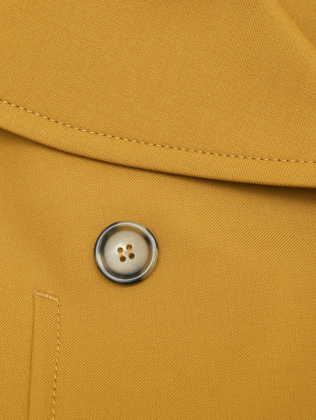 Пальто двубортное из смесовой шерсти Sportmax  –  Деталь  – Цвет:  Оранжевый