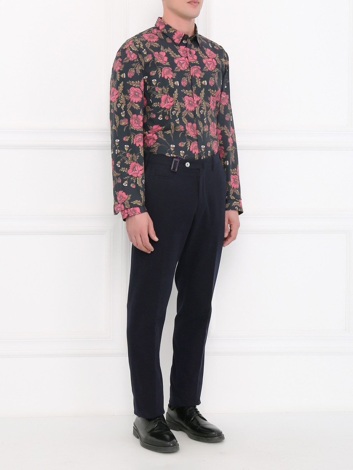 Рубашка из хлопка с цветочным узором Antonio Marras  –  Модель Общий вид  – Цвет:  Узор