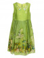Платье из шелка с узором и декоративным воротником MiMiSol  –  Общий вид