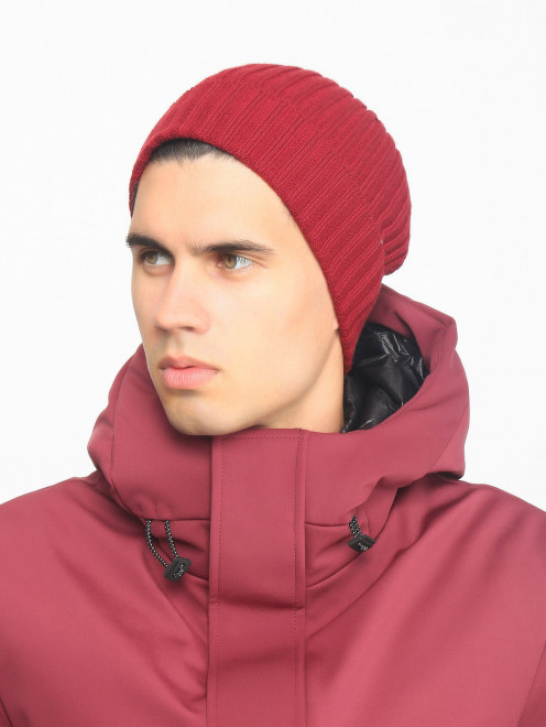 Шапка однотонная из кашемира Piacenza Cashmere 1733 - МодельОбщийВид