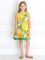 Платье из шелка с растительным узором MiMiSol  –  Модель Общий вид