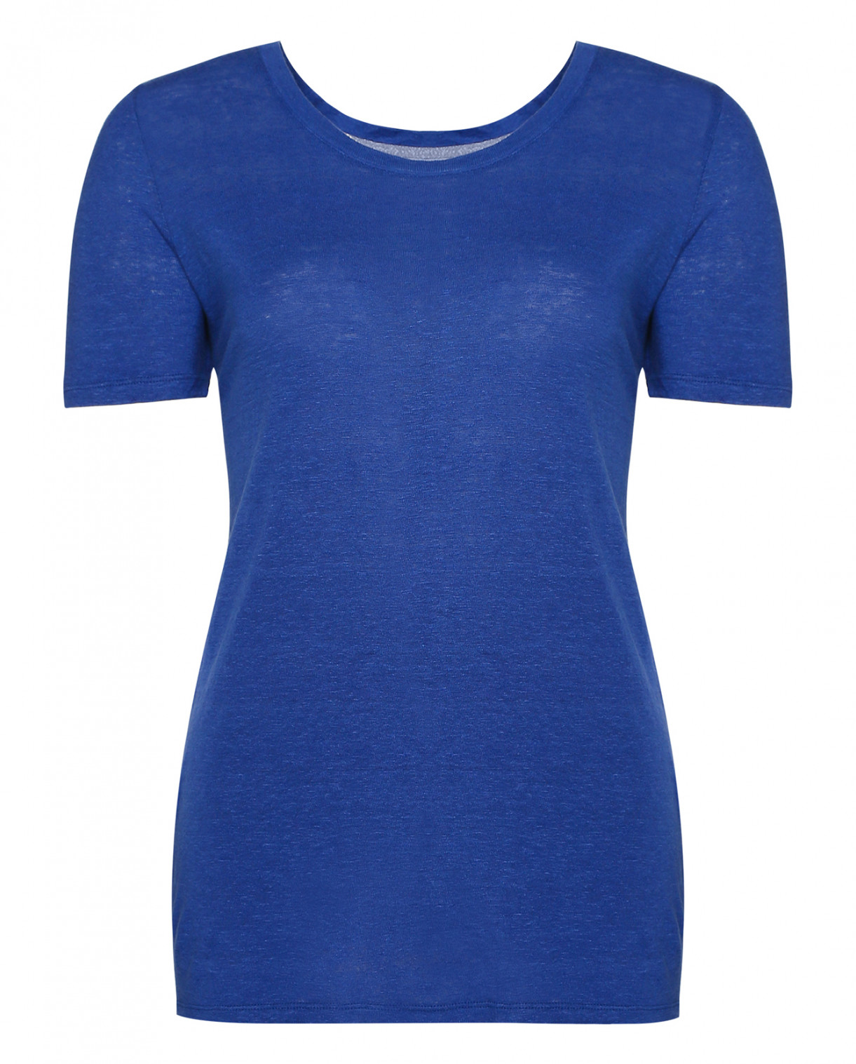 Льняная футболка с короткими рукавами Hartford  –  Общий вид  – Цвет:  Синий