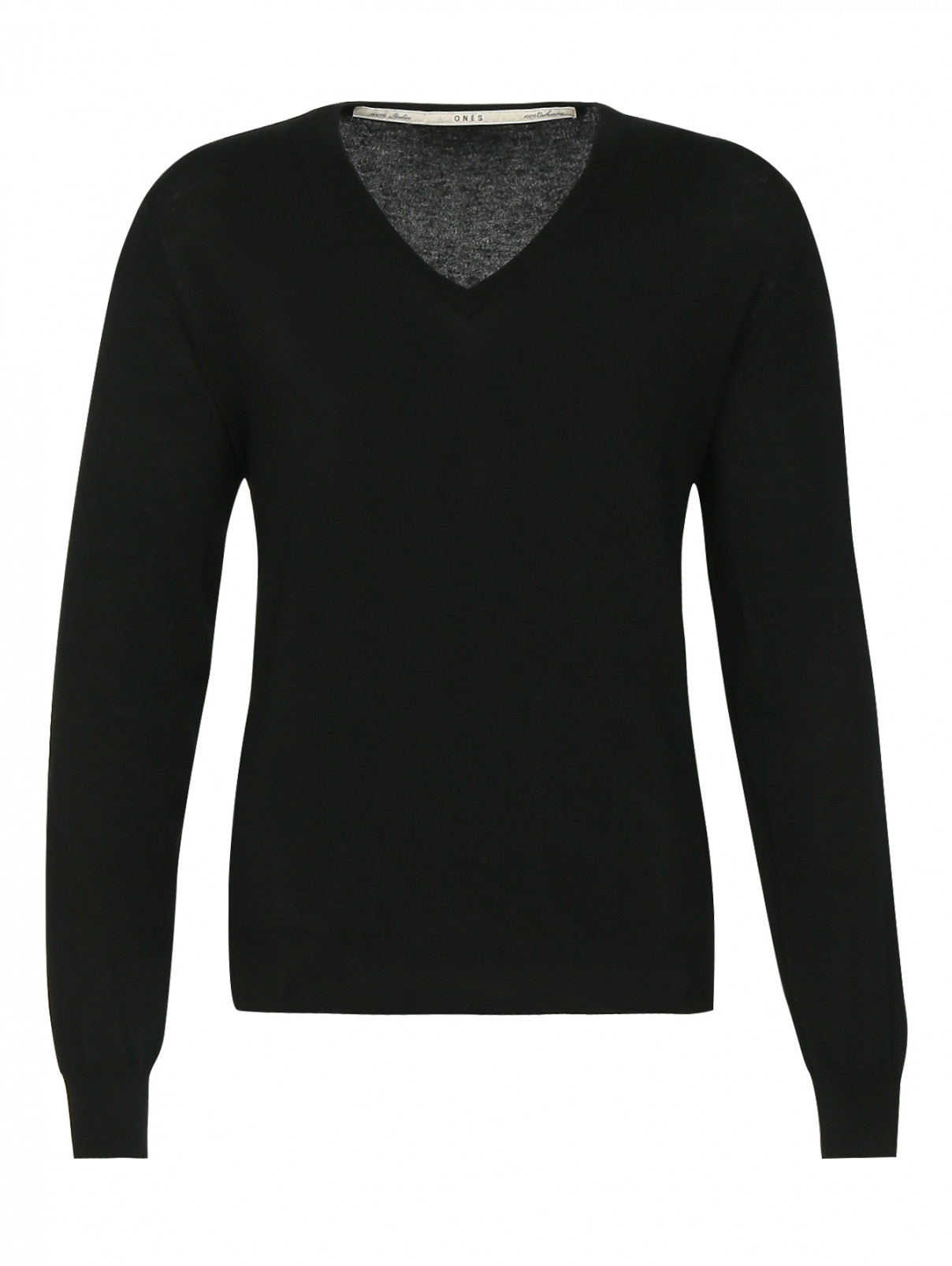 Пуловер из кашемира свободного кроя Ones  –  Общий вид  – Цвет:  Черный