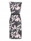 Платье-миди из хлопка с цветочным узором Comma  –  Общий вид