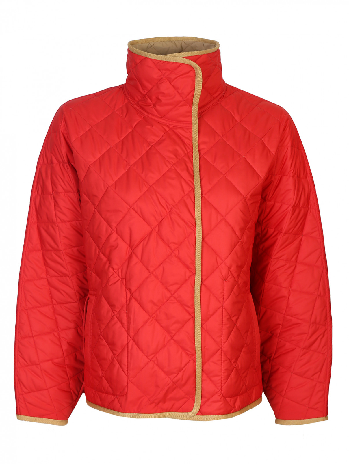 Куртка оверсайз стеганая Barbara Bui  –  Общий вид  – Цвет:  Красный